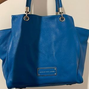 Aquamarine Marc Jacobs purse. It has a zipper and another pocket inside,Spacious